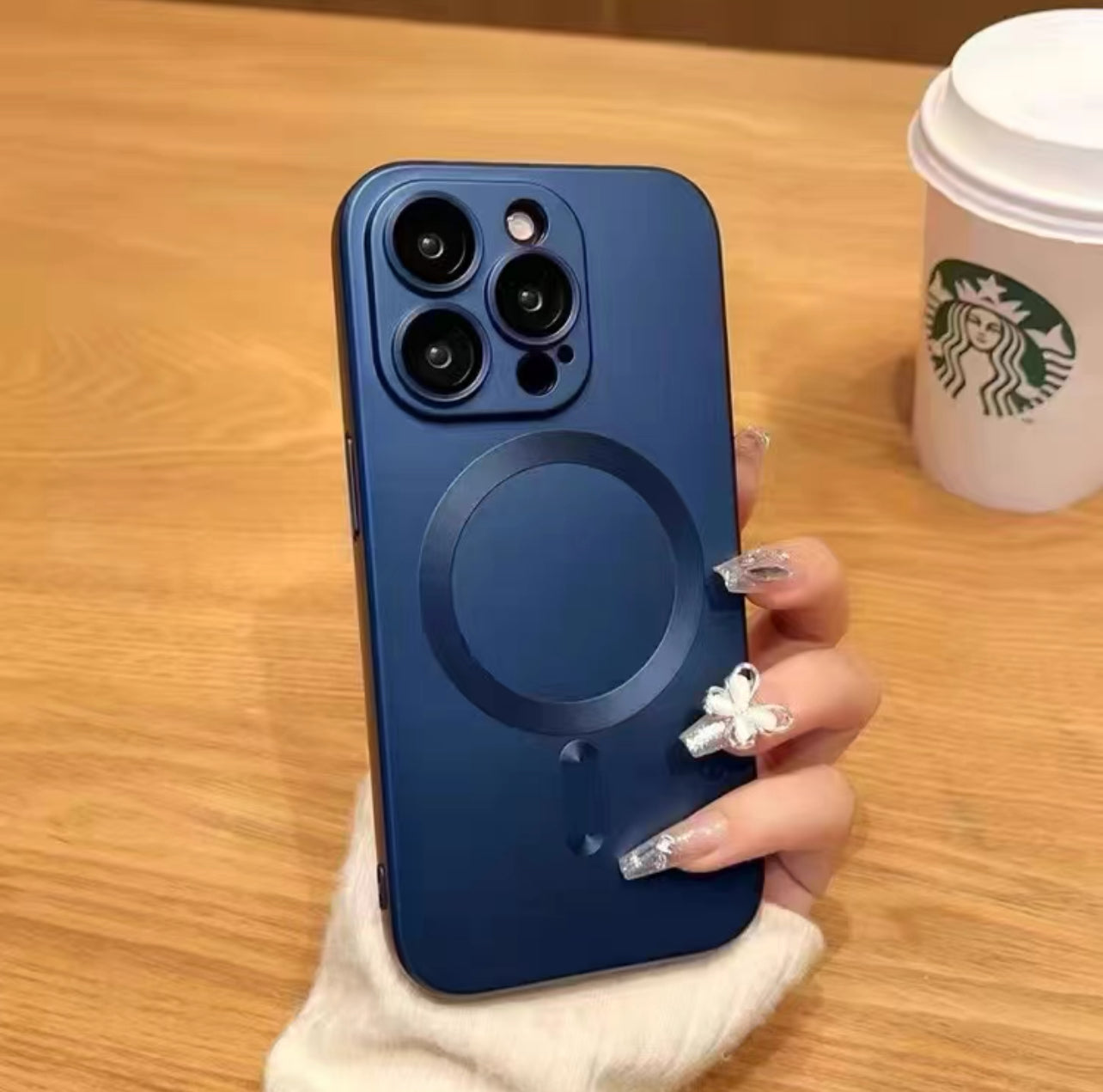 (New 2024 Style!) Premium Metallic Crystal MagSafe Phone Case with Build-on Lens Protector- iPhones (New 2024 Style!) Premium Metallic Crystal MagSafe Phone Case with Build-on Lens Protector- iPhones